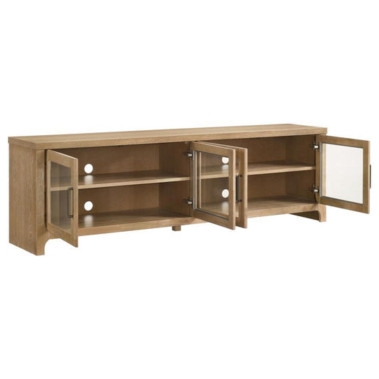 Brenham - 79" 4 - Door TV Stand Media Console - Washed Oak TV Stands by Coaster Fine Furniture - Walls Furniture & Mattress