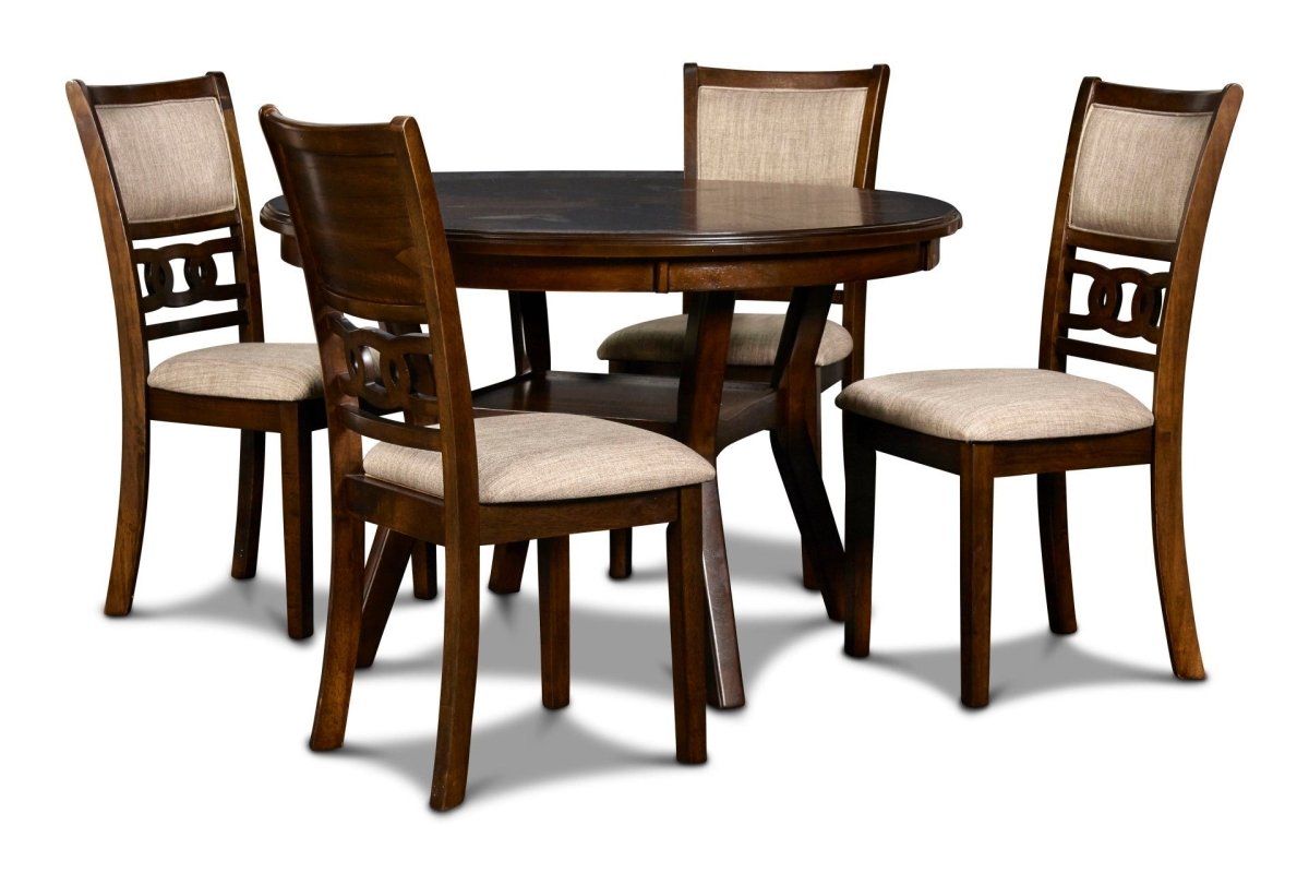 Gia - Round Dining Set 5 Piece Dining Room Sets by New Classic - Walls Furniture & Mattress