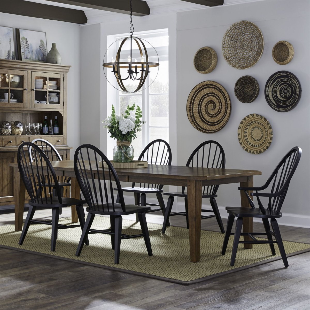 Hearthstone Ridge - Rectangular Table Set 5 Piece Dining Room Sets by Liberty Furniture - Walls Furniture & Mattress