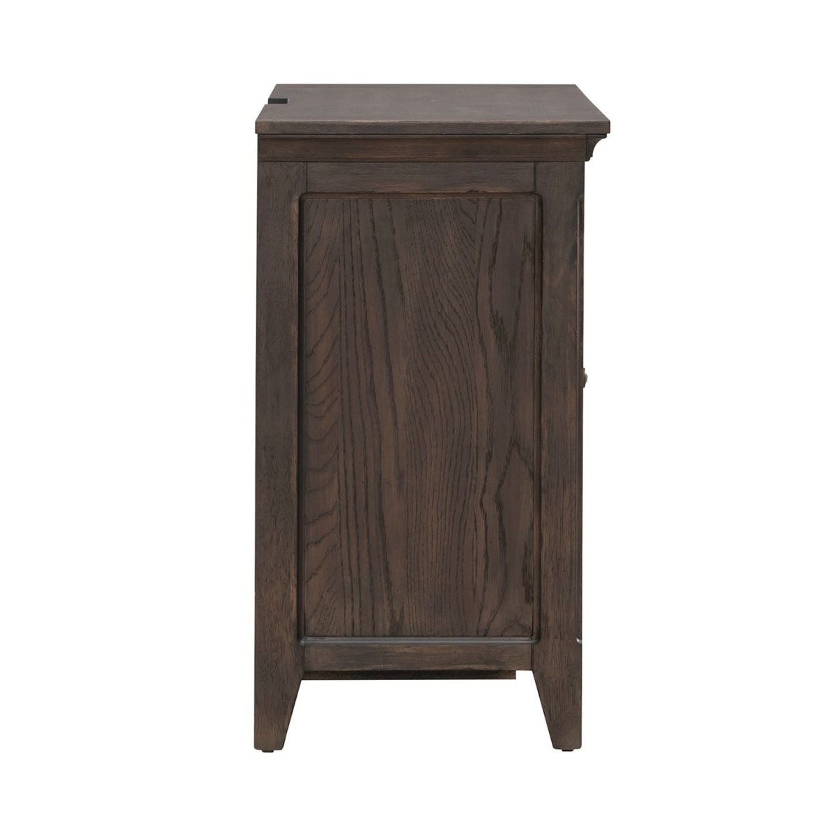 Paradise Valley - 2 Door Bedside Chest With Charging Station - Dark Brown