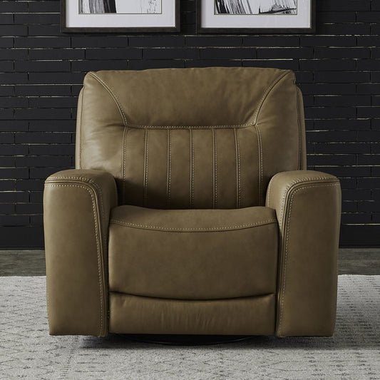 Bennett - Swivel Glider Recliner P2 - Butternut - Butternut Leather Swivel Glider Chairs by Liberty Furniture - Walls Furniture & Mattress