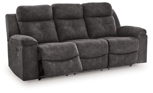 Brysonview - Reclining Sofa - Charcoal Reclining Sofas by Benchcraft® - Walls Furniture & Mattress