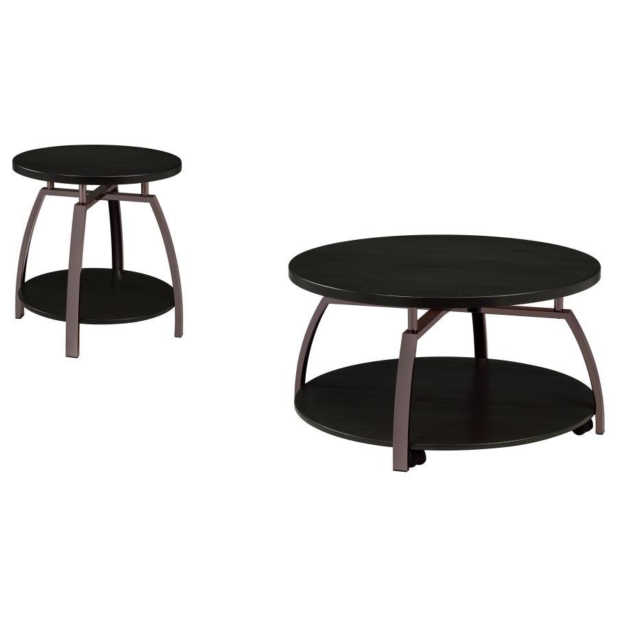 Dacre - Round Coffee And End Table Set Table Sets by Coaster Fine Furniture - Walls Furniture & Mattress