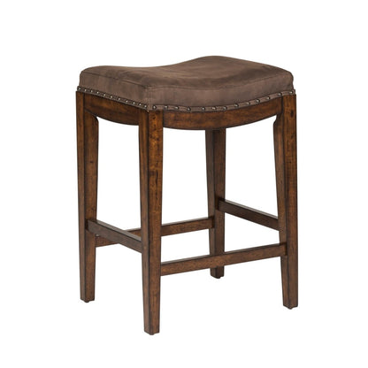 Aspen Skies - Uph Console Stool Counter Height (24" - 27") by Liberty Furniture - Walls Furniture & Mattress