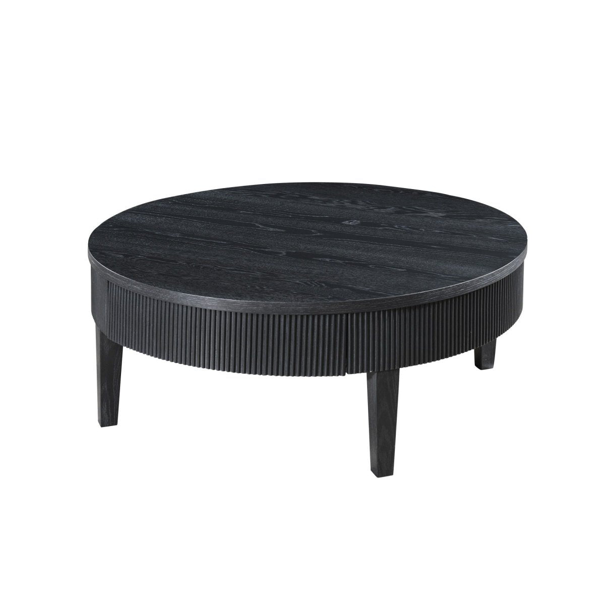 Tate - Round One Drawer Coffee Table - Black Coffee Tables by New Classic - Walls Furniture & Mattress