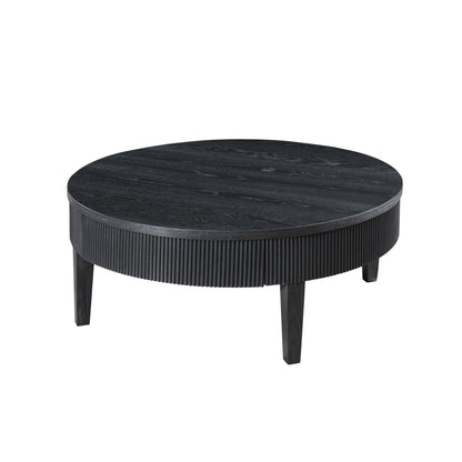Tate - Round One Drawer Coffee Table - Black Coffee Tables by New Classic - Walls Furniture & Mattress