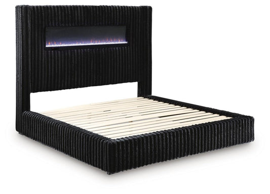 Tayleena - Upholstered Bed With Fireplace And Wireless Audio Upholstered Beds by Signature Design by Ashley® - Walls Furniture & Mattress