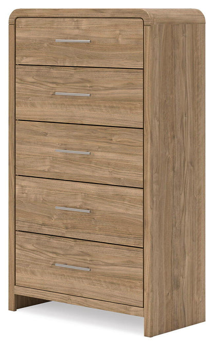 Gramburg - Five Drawer Chest - Warm Natural Brown Accent Chests by Signature Design by Ashley® - Walls Furniture & Mattress