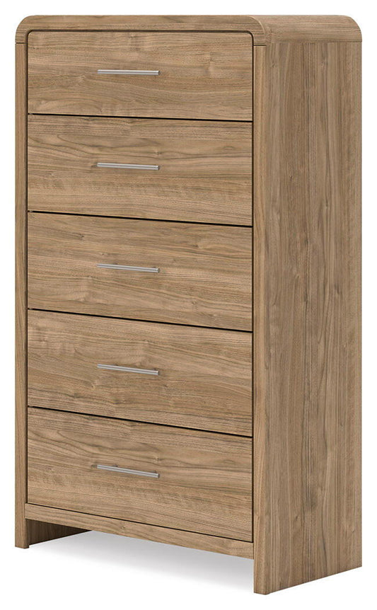 Gramburg - Five Drawer Chest - Warm Natural Brown Accent Chests by Signature Design by Ashley® - Walls Furniture & Mattress