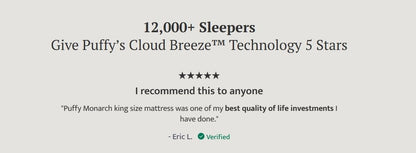 Puffy Monarch King Mattress Hybrid Hybrid Mattresses by Puffy - Walls Furniture & Mattress