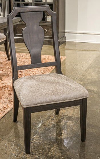 Wickenger - Dining Upholstered Side Chair (Set of 2) - Light Gray / Dark Brown Chair Sets by Signature Design by Ashley® - Walls Furniture & Mattress