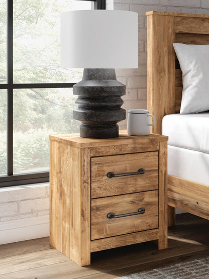 Maystonna - Two Drawer Night Stand - Brown Accent Nightstands by Signature Design by Ashley® - Walls Furniture & Mattress