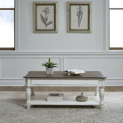 Magnolia Manor - Lift Top Cocktail Table - White Cocktail Tables by Liberty Furniture - Walls Furniture & Mattress