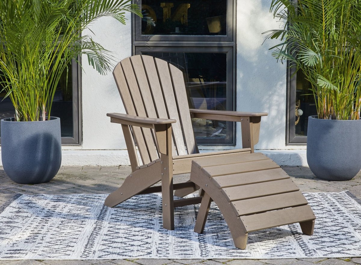 Sundown Treasure - 2 Pc. - Adirondack Chair And Ottoman 2 Piece Outdoor Sets by Signature Design by Ashley® - Walls Furniture & Mattress