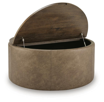 Bethanstone - Storage Ottoman - Warm Brown Storage Ottomans by Signature Design by Ashley® - Walls Furniture & Mattress