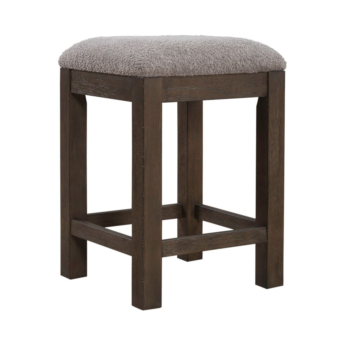 Cascade Falls - Upholstered Console Stool - Satin Espresso / Gray Counter Height (24" - 27") by Liberty Furniture - Walls Furniture & Mattress