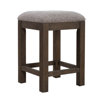 Cascade Falls - Upholstered Console Stool - Satin Espresso / Gray Counter Height (24" - 27") by Liberty Furniture - Walls Furniture & Mattress