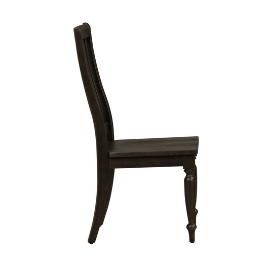 Harvest Home - Slat Back Side Chair - Black Side Chairs by Liberty Furniture - Walls Furniture & Mattress