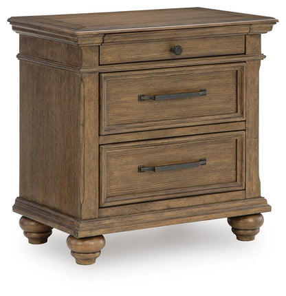 Karallin - Three Drawer Night Stand - Medium Brown Accent Nightstands by Signature Design by Ashley® - Walls Furniture & Mattress