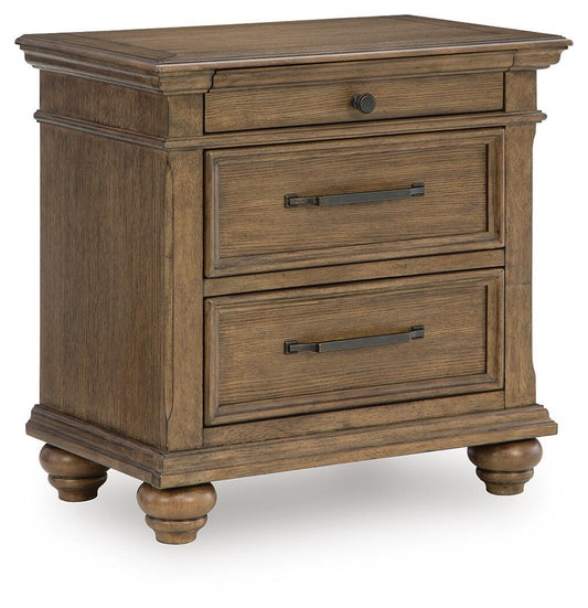 Karallin - Three Drawer Night Stand - Medium Brown Accent Nightstands by Signature Design by Ashley® - Walls Furniture & Mattress