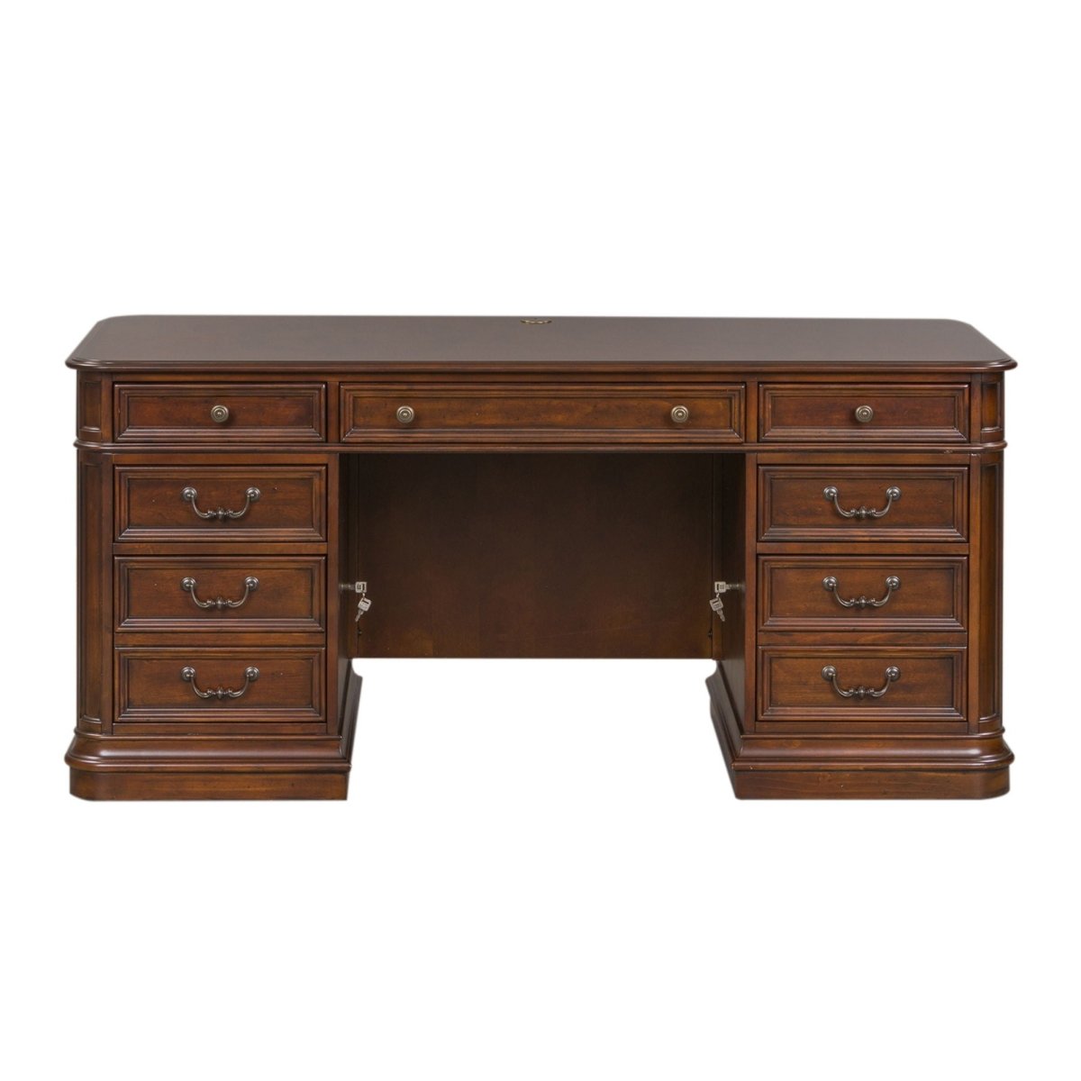 Brayton Manor - 5 Piece Home Office Jr Executive Set - Dark Brown 5 Piece Home Office Sets by Liberty Furniture - Walls Furniture & Mattress