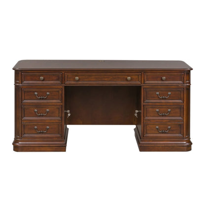 Brayton Manor - 5 Piece Home Office Jr Executive Set - Dark Brown 5 Piece Home Office Sets by Liberty Furniture - Walls Furniture & Mattress