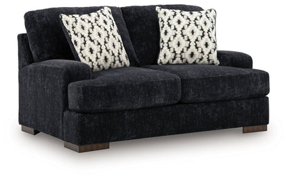 Whitmore Manor - Loveseat - Black Pearl Stationary Loveseats by Benchcraft® - Walls Furniture & Mattress