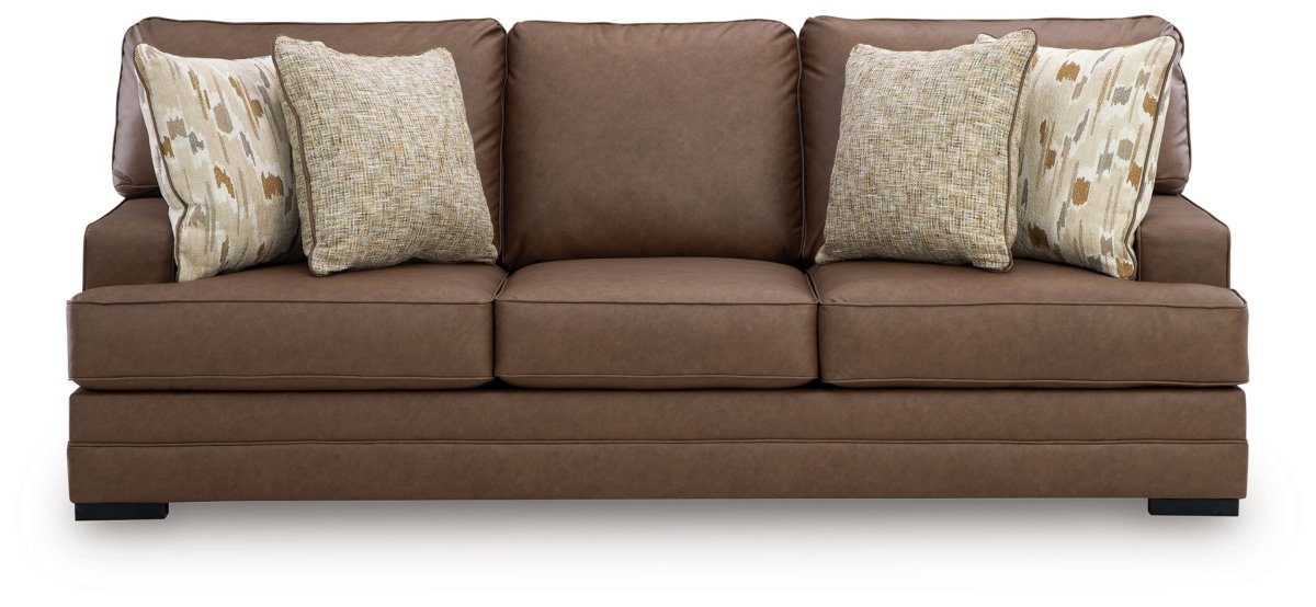 VillaCourt - Caramel - Sofa Stationary Sofas by Benchcraft® - Walls Furniture & Mattress