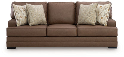 VillaCourt - Caramel - Sofa Stationary Sofas by Benchcraft® - Walls Furniture & Mattress