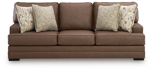VillaCourt - Caramel - Sofa Stationary Sofas by Benchcraft® - Walls Furniture & Mattress