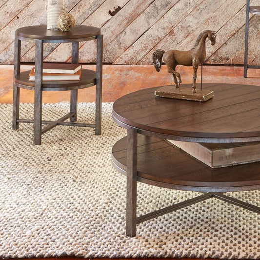 Breckinridge - 3 Piece Set (1 Cocktail 2 End Tables) - Dark Brown Table Sets by Liberty Furniture - Walls Furniture & Mattress