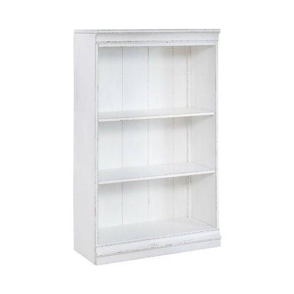 Magnolia Manor - 48" Bookcase - Antique White Standard Bookcases by Liberty Furniture - Walls Furniture & Mattress