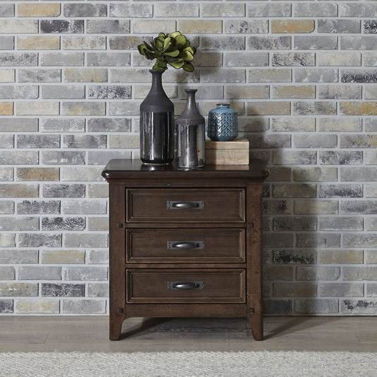 Saddlebrook - Nightstand - Dark Brown Accent Nightstands by Liberty Furniture - Walls Furniture & Mattress