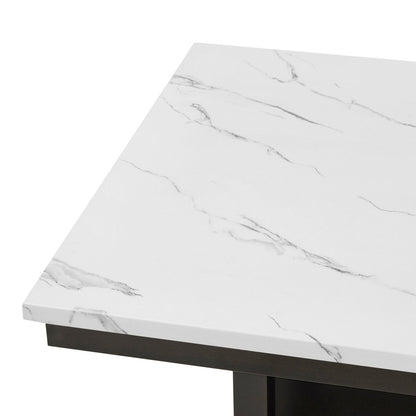 Carissa - 60" Rectangle Dining Table With Storage Shelf - Black / White Dining Tables by New Classic - Walls Furniture & Mattress