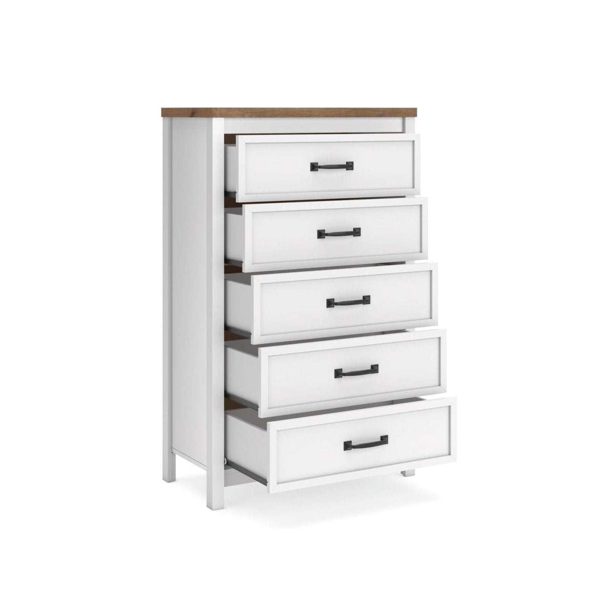 Kerisden - Five Drawer Chest - White / Brown Accent Chests by Signature Design by Ashley® - Walls Furniture & Mattress