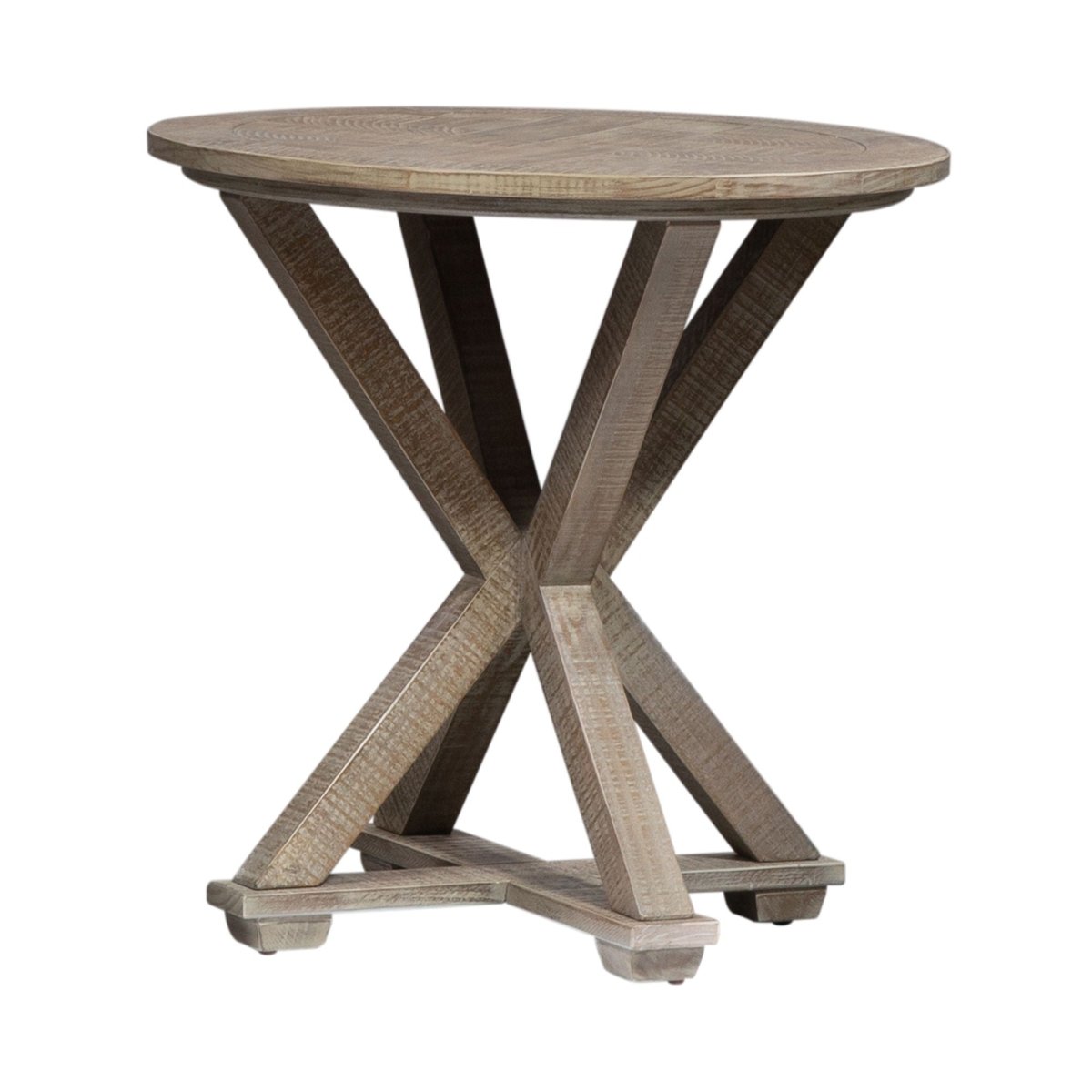 Parkland Falls - Round End Table - Light Brown End Tables by Liberty Furniture - Walls Furniture & Mattress