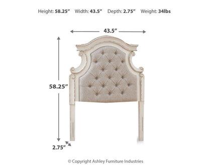 Realyn - Twin UPH Panel Headboard - Chipped White Panel Headboards by Signature Design by Ashley® - Walls Furniture & Mattress