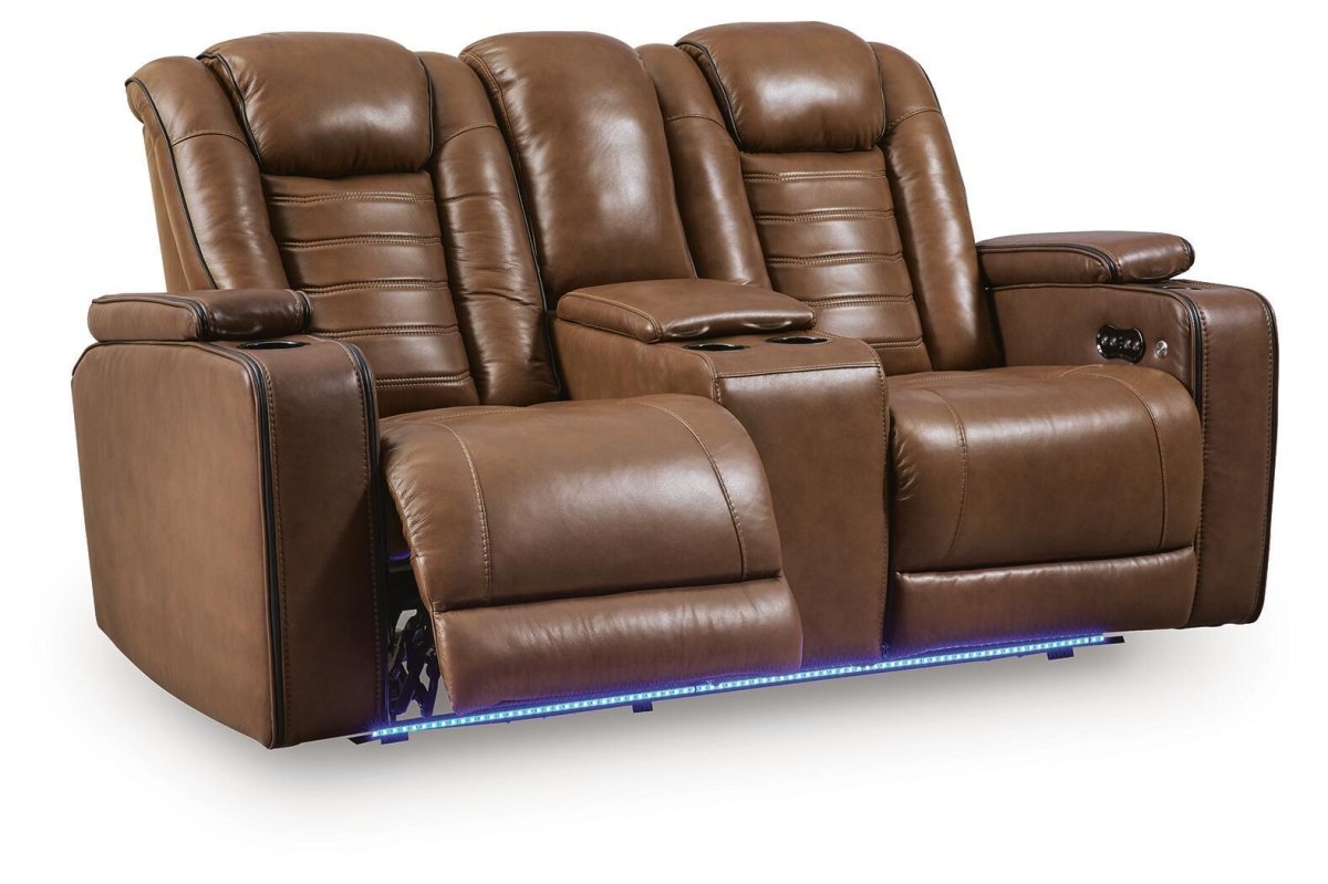 Gruaro - Power Reclining Loveseat With Console / Adjustable Headrest - Amber Reclining Loveseats by Signature Design by Ashley® - Walls Furniture & Mattress