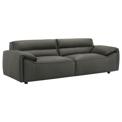 Buxton - Top Grain Leather Upholstered Sofa Stationary Sofas by Coaster Fine Furniture - Walls Furniture & Mattress