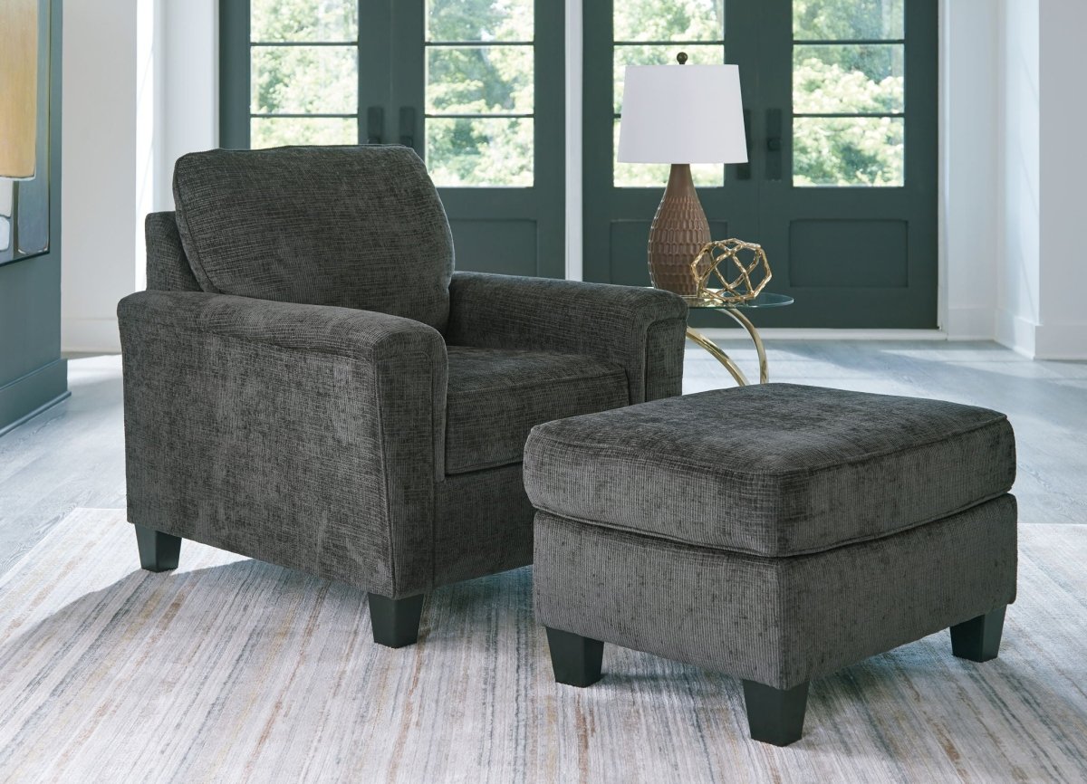 Erinslane - Living Room Set Stationary Chair & Ottoman by Benchcraft® - Walls Furniture & Mattress