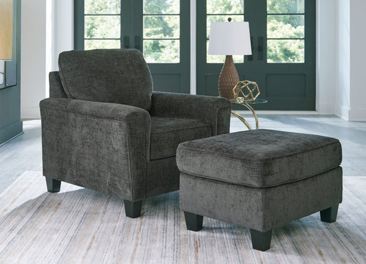 Erinslane - Living Room Set Stationary Chair & Ottoman by Benchcraft® - Walls Furniture & Mattress
