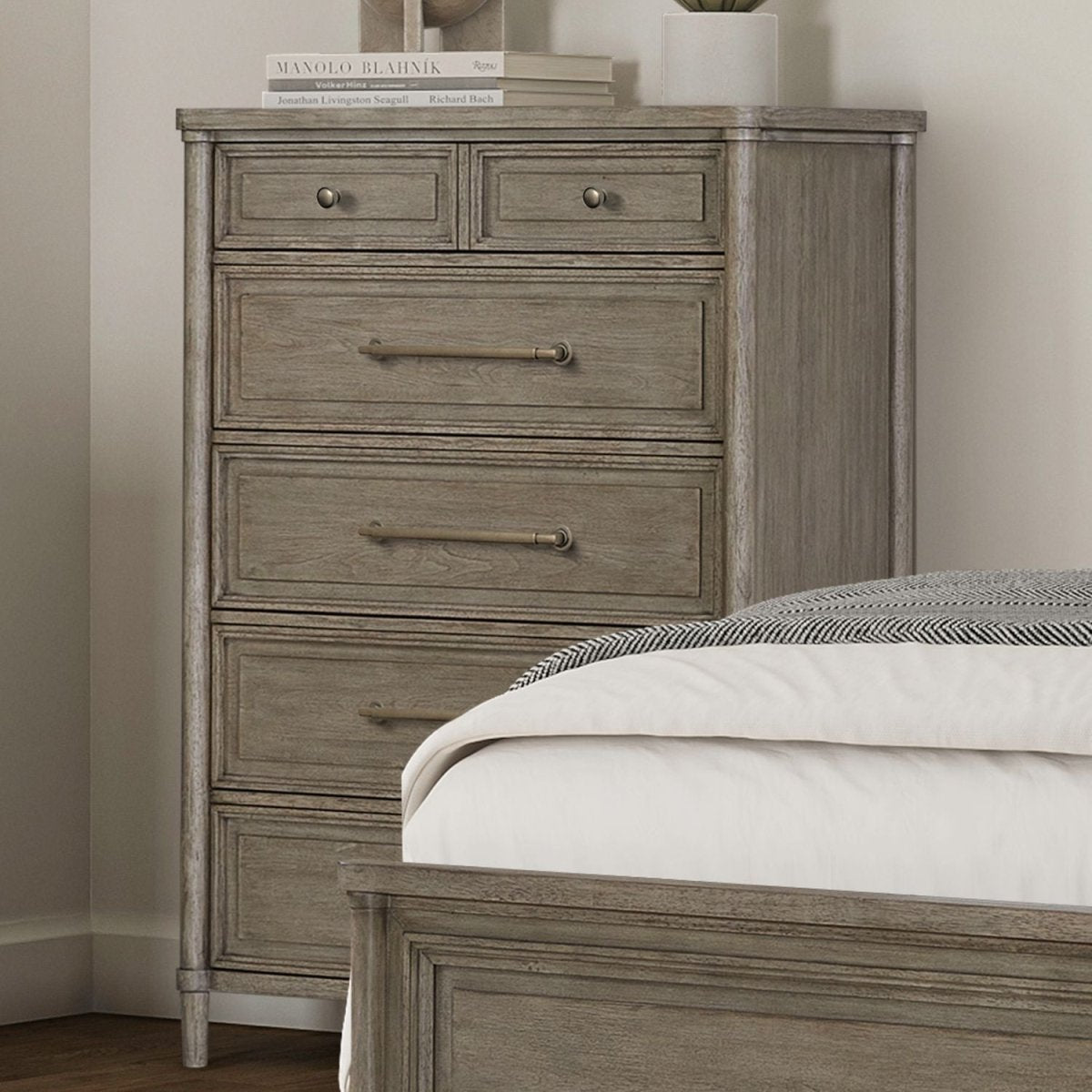 Rochelle Park - 5 Drawer Chest - Smokey Taupe Accent Chests by Liberty Furniture - Walls Furniture & Mattress