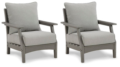 Visola - Lounge Chair w/Cushion (Set of 2) - Gray Chair Sets by Signature Design by Ashley® - Walls Furniture & Mattress
