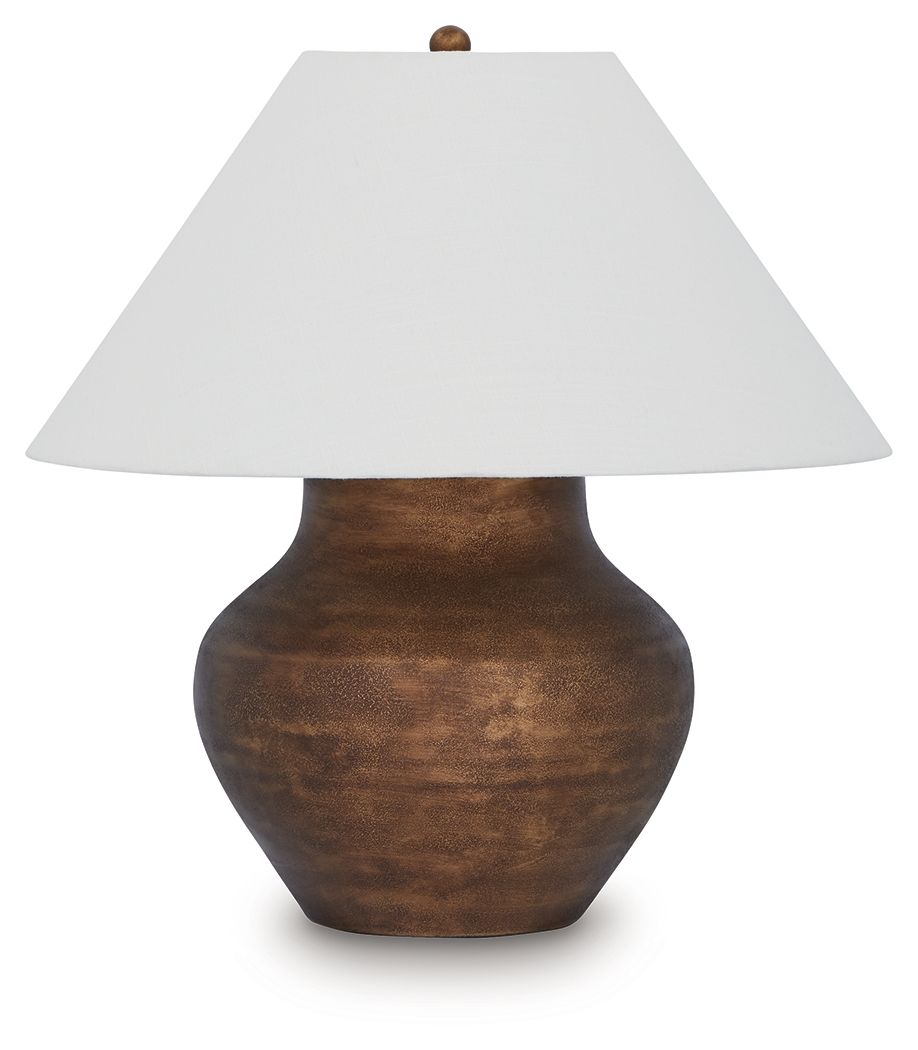 Whitham - Metal Table Lamp - Antique Copper Finish Table Lamps by Signature Design by Ashley® - Walls Furniture & Mattress