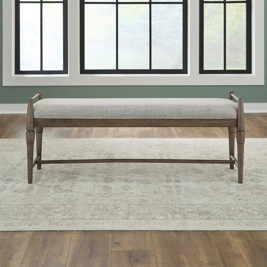 Hickory Grove - Bench - Heirloom Brown Upholstered Benches by Liberty Furniture - Walls Furniture & Mattress