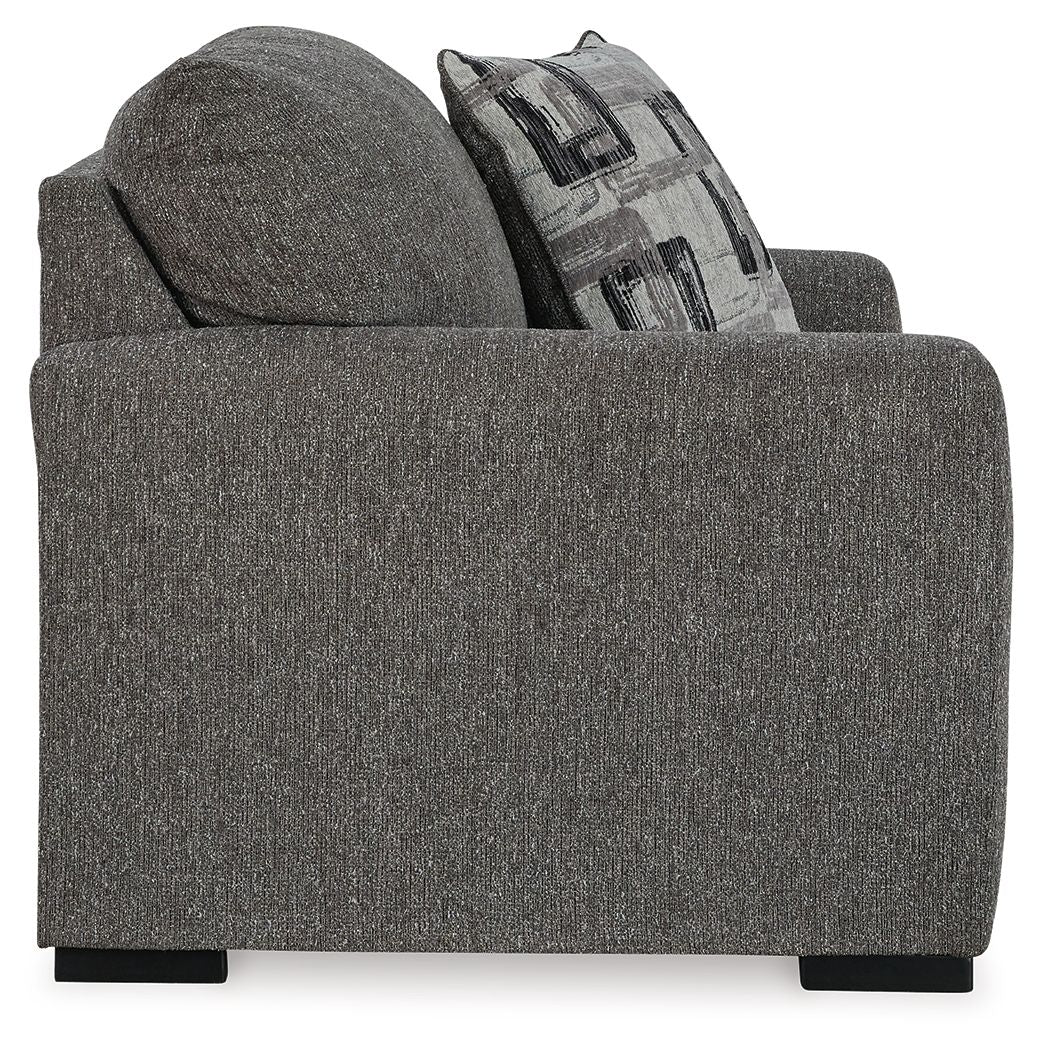 Gardiner - 2 Pc. - Chair And A Half, Ottoman - Pewter Stationary Chair & Ottoman by Signature Design by Ashley® - Walls Furniture & Mattress