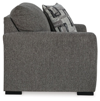 Gardiner - 2 Pc. - Chair And A Half, Ottoman - Pewter Stationary Chair & Ottoman by Signature Design by Ashley® - Walls Furniture & Mattress
