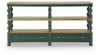 Finnworth - Console Sofa Table - Blue / Brown Console Tables by Signature Design by Ashley® - Walls Furniture & Mattress