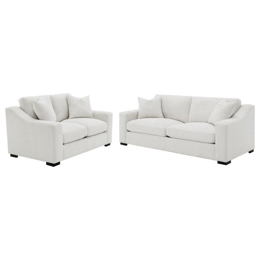 Ashlyn - Upholstered Track Arm Sofa Set Stationary Sofas & Loveseats by Coaster Fine Furniture - Walls Furniture & Mattress