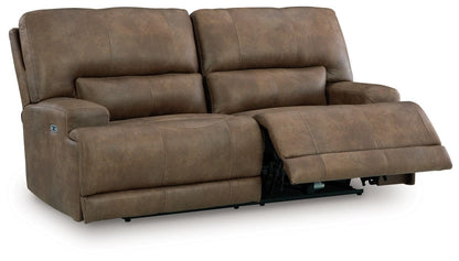 Beckley Place - Earth - 2 Seat Power Reclining Sofa With Adjustable Headrest Reclining Sofas by Signature Design by Ashley® - Walls Furniture & Mattress